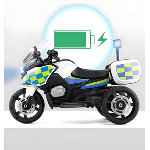 Motocicleta de Politie electrica pe baterii JoyNest®, 6km/h, pentru copii 3-7ani