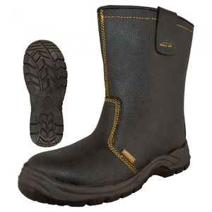 Cizme de protectie, piele naturala, interior imblanit, marimea