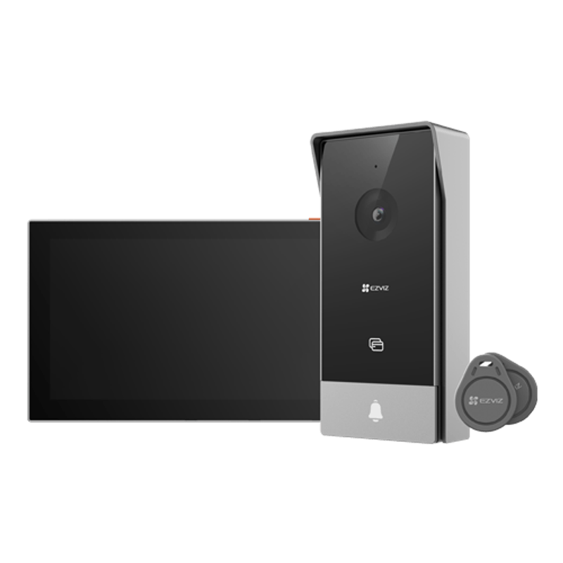 Casa si Gradina - Electrice - Smart Home - Control acces si accesorii - Kit video-interfon, monitor tactil 7 inch, 2 fire, camera 2MP, IR 5m, SDcard, Wi-Fi6 - EZVIZ CS-HP5-2MP - Infinity.ro