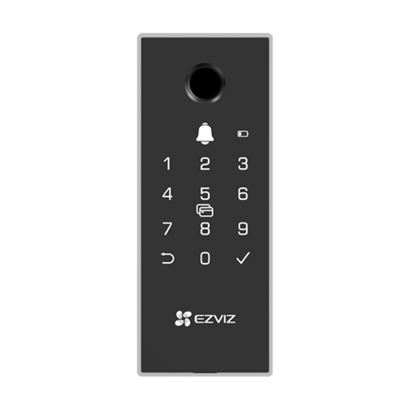 Casa si Gradina - Constructii - Feronerie si accesorii - Broaste si yale - Yala inteligenta, Wi-Fi, multiple metode de deblocare, sonerie incorporata, alarma anti-furt - EZVIZ CS-DL03(WBCP) - Infinity.ro