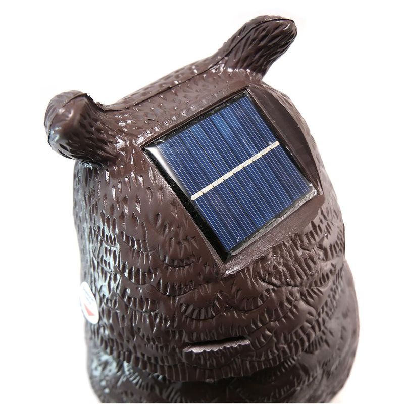 Casa si Gradina - Gradina si terasa - Decoratiuni exterior - Ornamente gradina - Decoratiune / sperietoare daunatori, solara, Bufnita cap rotativ si ochi luminosi, 43cm - Infinity.ro