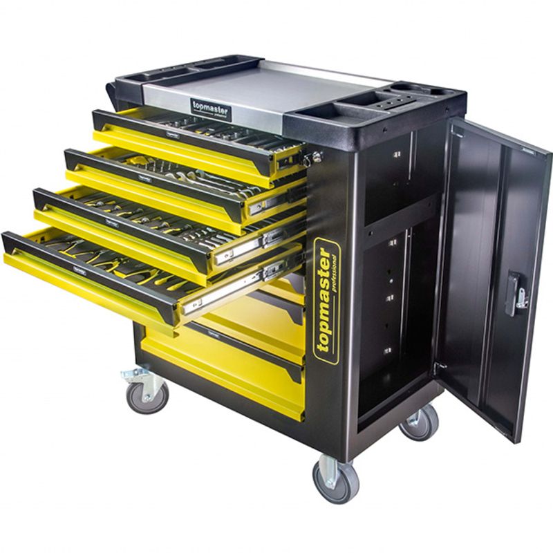 Casa si Gradina - Constructii - Depozitare, transport si protectie - Organizatoare si cutii scule - Dulap pentru scule, 7 sertare echipat cu 182 piese, TMP TOP MASTER PRO, 455555 - Infinity.ro