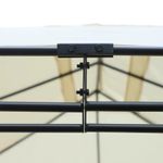 Casa si Gradina - Gradina si terasa - Umbrele si pavilioane - Pavilioane - Pavilion/foisor pentru gradina/terasa, cadru metalic, cu perdele, crem, 4x3x2.55 m - Infinity.ro