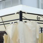 Casa si Gradina - Gradina si terasa - Umbrele si pavilioane - Pavilioane - Pavilion/foisor pentru gradina/terasa, cadru metalic, cu perdele, crem, 4x3x2.55 m - Infinity.ro