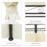 Casa si Gradina - Gradina si terasa - Umbrele si pavilioane - Pavilioane - Pavilion/foisor pentru gradina/terasa, cadru metalic, cu perdele, crem, 4x3x2.55 m - Infinity.ro