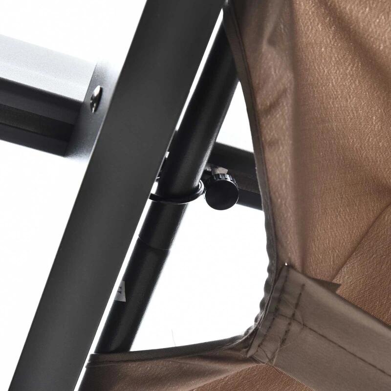 Casa si Gradina - Gradina si terasa - Umbrele si pavilioane - Pavilioane - Pergola pentru gradina/terasa, retractabila, cadru aluminiu, gri si maro, 3x3x2.23 m - Infinity.ro