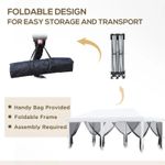 Casa si Gradina - Gradina si terasa - Umbrele si pavilioane - Pavilioane - Pavilion/foisor pentru gradina/terasa, cadru metalic, cu plasa pentru insecte, alb si negru, 5.85x2.95x2.70 m - Infinity.ro