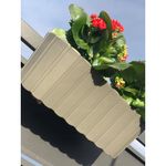 Casa si Gradina - Gradinarit si plante - Plante si ghivece - Accesorii ghivece si jardiniere - Set 4 jardiniere decorative cu suport de plastic, gri, 4.9 L, 38.3x21.2x13 cm, Boardee Hook - Infinity.ro