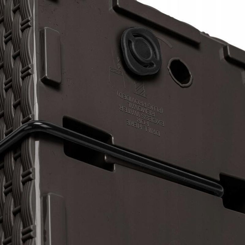 Casa si Gradina - Gradinarit si plante - Plante si ghivece - Accesorii ghivece si jardiniere - Set 3 jardiniere cu suport metalic, imitatie ratan, maro, 58x18x19.5 cm, Rato Case W - Infinity.ro