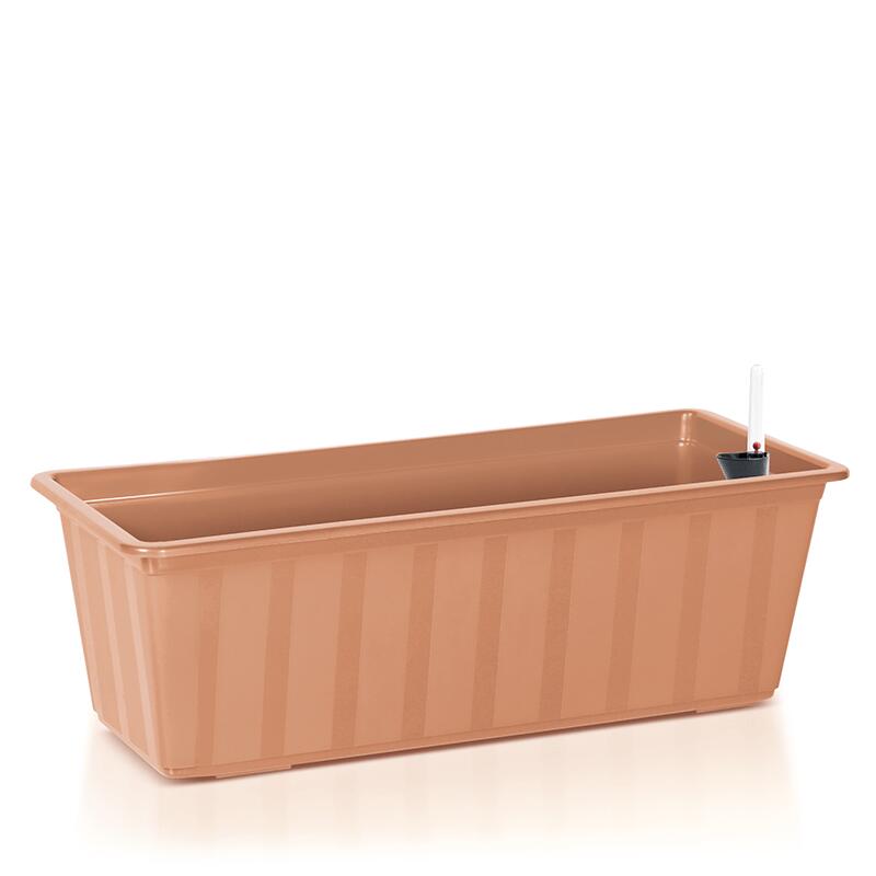 Casa si Gradina - Gradinarit si plante - Plante si ghivece - Accesorii ghivece si jardiniere - Set 4 jardiniere decorative cu sistem de irigare, 11 L, 60x18x14 cm, maro, Mercaton - Infinity.ro