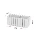 Casa si Gradina - Gradinarit si plante - Plante si ghivece - Accesorii ghivece si jardiniere - Set 2 jardiniere decorative cu suport metalic, sistem irigare,​​​​​​​ antracit, 38x18x16.2 cm, Boardee Fencycase W - Infinity.ro