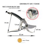 Casa si Gradina - Gradinarit si plante - Unelte gradinarit - Foarfeci gradinarit - Foarfeca gradina, tip bypass, otel SK5, profesionala, 20.5 cm, XTline - Infinity.ro