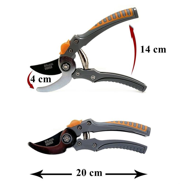 Casa si Gradina - Gradinarit si plante - Unelte gradinarit - Foarfeci gradinarit - Foarfeca gradina, tip bypass, profesionala, teflon, otel japonez SK5, 20 cm, Richmann Exclusive - Infinity.ro