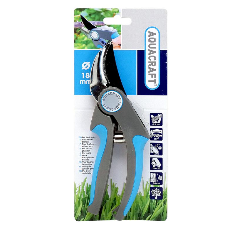 Casa si Gradina - Gradinarit si plante - Unelte gradinarit - Foarfeci gradinarit - Foarfeca gradina, tip bypass, trandafiri, pomi, vita de vie, 25.1 cm, Aquacraft - Infinity.ro