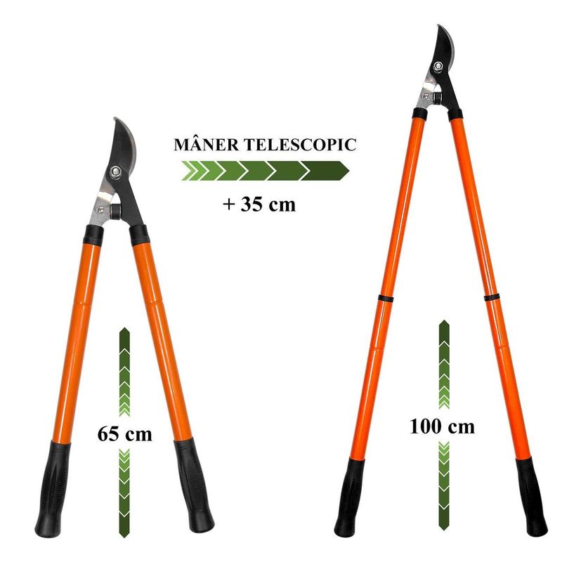 Casa si Gradina - Gradinarit si plante - Unelte gradinarit - Foarfeci gradinarit - Foarfeca crengi, tip bypass, maner telescopic 65-100 cm, Strend Pro - Infinity.ro