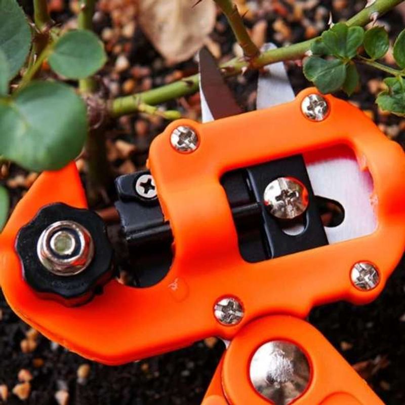 Casa si Gradina - Gradinarit si plante - Unelte gradinarit - Foarfeci gradinarit - Foarfeca Mercaton de Gradina, Tip Ghilotina, Pentru Vita de Vie, Pomi Fructiferi, Portocaliu - Infinity.ro