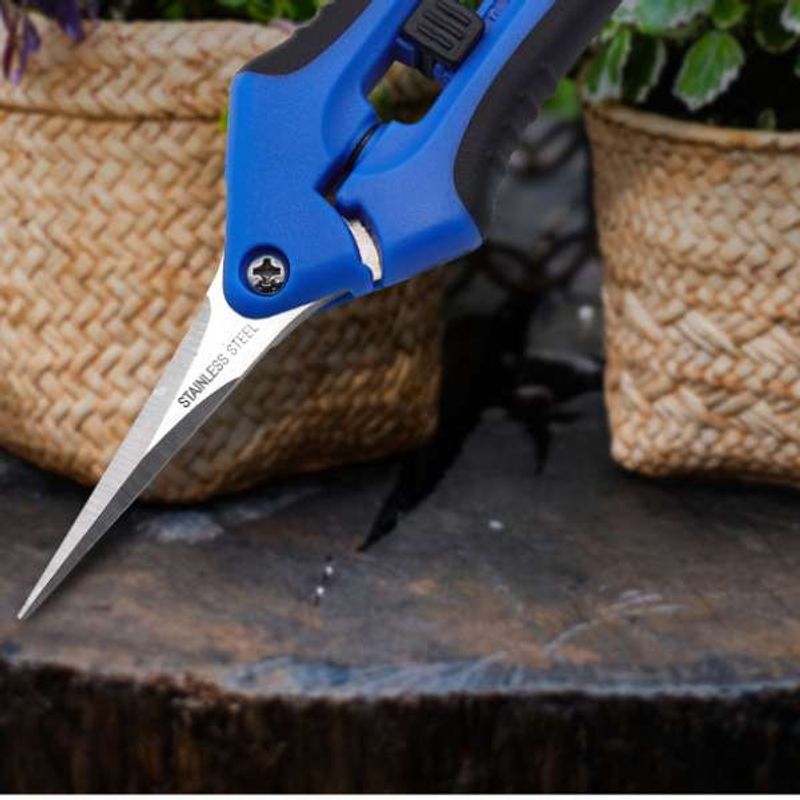 Casa si Gradina - Gradinarit si plante - Unelte gradinarit - Foarfeci gradinarit - Foarfeca de Gradina Mercaton, Tip ByPass, Pentru Flori, Manger Ergonomic, Lame Otel, 16.5, Albastru - Infinity.ro