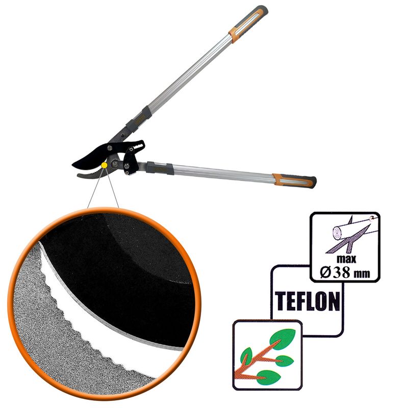 Casa si Gradina - Gradinarit si plante - Unelte gradinarit - Foarfeci gradinarit - Foarfeca crengi, tip bypass, otel japonez SK5, teflon, 76 cm, Richmann Exclusive - Infinity.ro