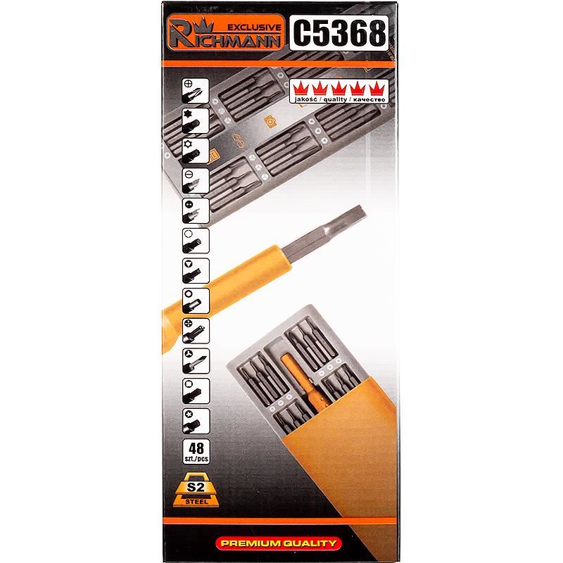 Casa si Gradina - Constructii - Scule de mana si unelte - Surubelnite - Trusa surubelnita mini cu 48 varfuri, Richmann Exclusive - Infinity.ro