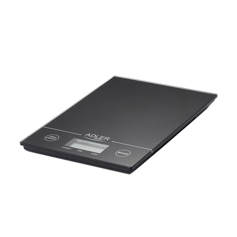 Electronice si Electrocasnice - Electrocasnice bucatarie - Mixere, tocatoare & roboti de bucatarie - Cantare de bucatarie - Cantar de buctarie cu afisaj LCD, negru, Adler AD3138b - Infinity.ro