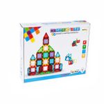 Jucarii, Copii si Bebe - Jucarii si jocuri - Seturi de constructie si cuburi - Seturi de constructie - Set de constructie Magnetic Tiles, MalPlay, 45 piese 3D, Multicolor - Infinity.ro