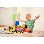 Jucarii, Copii si Bebe - Jucarii si jocuri - Vehicule si jucarii cu telecomanda - Utilaje constructie de jucarie - Camion cu platforma si 4 masinute incluse, cu sunete si lumini, 37 cm, MalPlay - Infinity.ro
