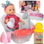 Jucarii, Copii si Bebe - Jucarii si jocuri - Papusi si accesorii - Papusi - Bebelus MalPlay, cu Dus si Cada cu Pompita, Functionale si Accesorii Baie - Infinity.ro