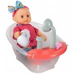 Jucarii, Copii si Bebe - Jucarii si jocuri - Papusi si accesorii - Papusi - Bebelus MalPlay, cu Dus si Cada cu Pompita, Functionale si Accesorii Baie - Infinity.ro