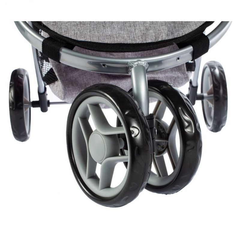 Jucarii, Copii si Bebe - Jucarii si jocuri - Papusi si accesorii - Carucioare papusi si accesorii - Carucior pentru papusi Little Princess roz-gri - Infinity.ro