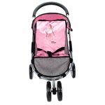 Jucarii, Copii si Bebe - Jucarii si jocuri - Papusi si accesorii - Carucioare papusi si accesorii - Carucior pentru papusi Little Princess roz-gri - Infinity.ro