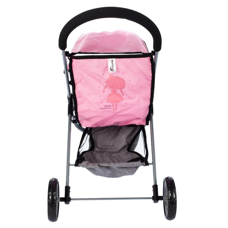 Jucarii, Copii si Bebe - Jucarii si jocuri - Papusi si accesorii - Carucioare papusi si accesorii - Carucior pentru papusi Little Princess roz-gri - Infinity.ro