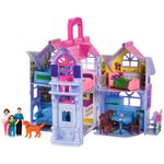 Jucarii, Copii si Bebe - Jucarii si jocuri - Papusi si accesorii - Casute de papusi si mobilier - Casuta Papusi portabila, 4 figurine Multicolor - Infinity.ro