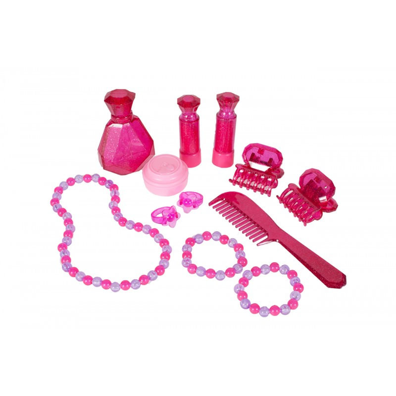 Jucarii, Copii si Bebe - Jucarii si jocuri - Jucarii de rol - Frumusete, bijuterii si accesorii fetite - Masuta de Make-Up pentru copii, MalPlay Lila - Roz cu MP3, oglinda, bagheta magica, melodii si lumini, 68 cm - Infinity.ro