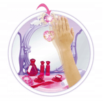 Jucarii, Copii si Bebe - Jucarii si jocuri - Jucarii de rol - Frumusete, bijuterii si accesorii fetite - Masuta de Make-Up pentru copii, MalPlay Lila - Roz cu MP3, oglinda, bagheta magica, melodii si lumini, 68 cm - Infinity.ro