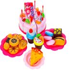 Jucarii, Copii si Bebe - Jucarii si jocuri - Jucarii de rol - Bucatarii copii - Set de joaca MalPlay, Tort cu lumanare interactiva, fursecuri si accesorii pentru sarbatorit, 80 piese - Infinity.ro