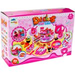 Jucarii, Copii si Bebe - Jucarii si jocuri - Jucarii de rol - Bucatarii copii - Set de joaca MalPlay, Tort cu lumanare interactiva, fursecuri si accesorii pentru sarbatorit, 80 piese - Infinity.ro
