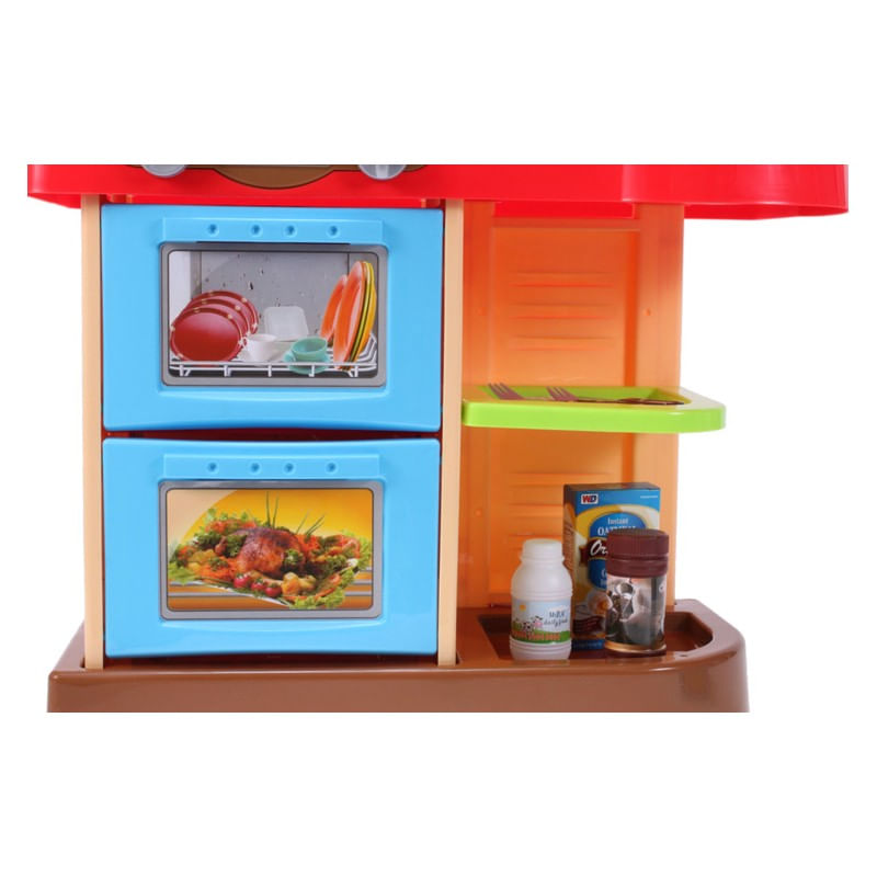 Jucarii, Copii si Bebe - Jucarii si jocuri - Jucarii de rol - Bucatarii copii - Bucatarie interactiva MalPlay pentru copii cu lumini si sunete, Cuptor, Masina de spalat vase, Hota - Infinity.ro