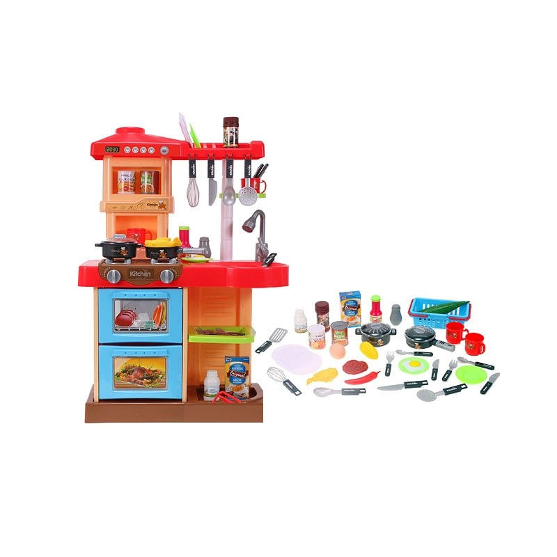 Jucarii, Copii si Bebe - Jucarii si jocuri - Jucarii de rol - Bucatarii copii - Bucatarie interactiva MalPlay pentru copii cu lumini si sunete, Cuptor, Masina de spalat vase, Hota - Infinity.ro