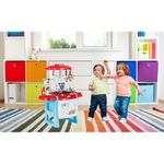 Jucarii, Copii si Bebe - Jucarii si jocuri - Jucarii de rol - Bucatarii copii - Set de joaca MalPlay Malplay Bucatarie pentru copii cu accesorii si cuptor, albastru-rosu - Infinity.ro