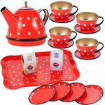 Jucarii, Copii si Bebe - Jucarii si jocuri - Jucarii de rol - Bucatarii copii - Set de ceai cu 16 accesorii, Malplay 107877 - Infinity.ro