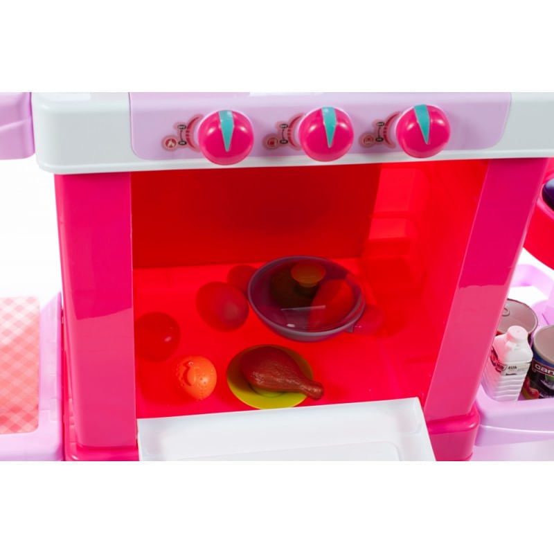 Jucarii, Copii si Bebe - Jucarii si jocuri - Jucarii de rol - Bucatarii copii - Bucatarie pentru fetite MalPLay cu electrocasnice si accesorii, lumini si sunete, inaltime 87 cm - Infinity.ro