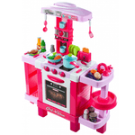 Jucarii, Copii si Bebe - Jucarii si jocuri - Jucarii de rol - Bucatarii copii - Bucatarie pentru fetite MalPLay cu electrocasnice si accesorii, lumini si sunete, inaltime 87 cm - Infinity.ro
