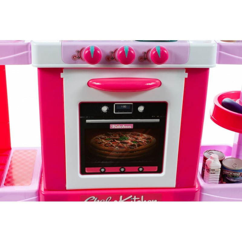 Jucarii, Copii si Bebe - Jucarii si jocuri - Jucarii de rol - Bucatarii copii - Bucatarie pentru fetite MalPLay cu electrocasnice si accesorii, lumini si sunete, inaltime 87 cm - Infinity.ro