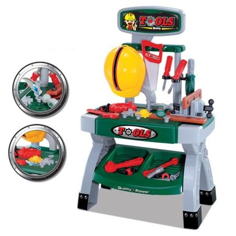 Jucarii, Copii si Bebe - Jucarii si jocuri - Jucarii de rol - Ateliere si bancuri de lucru - Banc de lucru MalPlay pentru copii cu unelte si accesorii, 71 cm inaltime - Infinity.ro