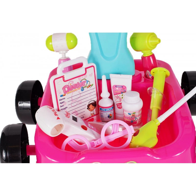 Jucarii, Copii si Bebe - Jucarii si jocuri - Jucarii de rol - Set joaca doctor - Set medical pentru fete, MalPlay, Ecograf cu sunete si lumini, accesorii incluse, Roz - Infinity.ro
