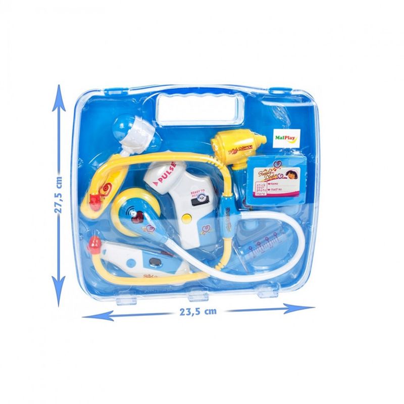 Jucarii, Copii si Bebe - Jucarii si jocuri - Jucarii de rol - Set joaca doctor - Trusa medicala cu sunete si lumini Micul doctor Blue - Infinity.ro