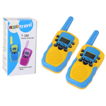 Jucarii, Copii si Bebe - Jucarii si jocuri - Jucarii bebelusi - Jucarii interactive bebelusi - Set Walkie Talkie, 14 x 5 x 2 cm, galben / albastru, raza de actiune 3 km Lean 17283 - Infinity.ro