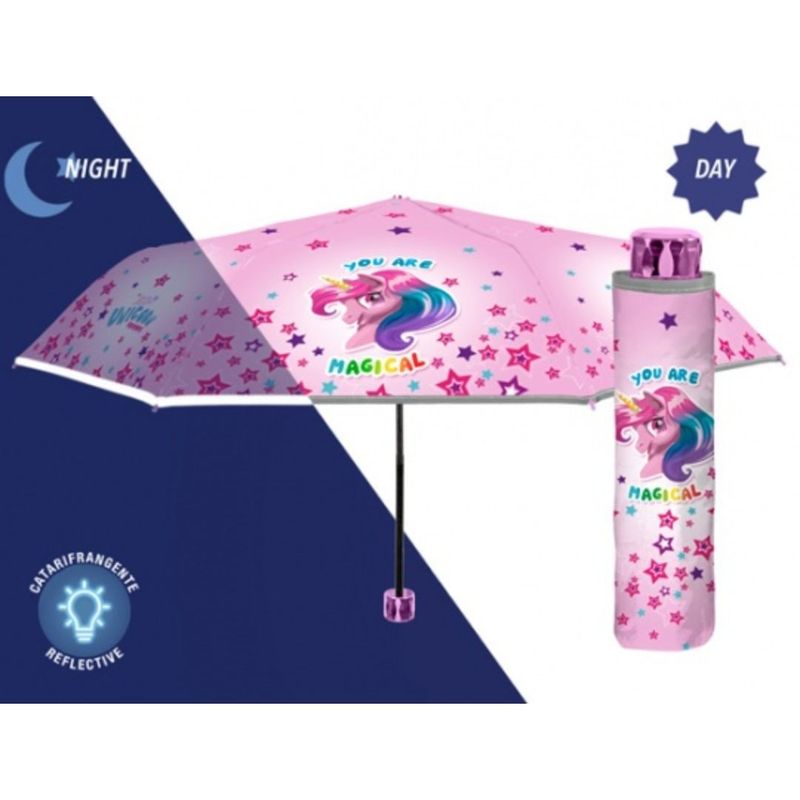 Fashion, accesorii si bijuterii - Copii - Accesorii copii - Alte accesorii copii - Umbrela roz, Perletti, Unicorn, 50 cm, Collection Cool Kids - Infinity.ro