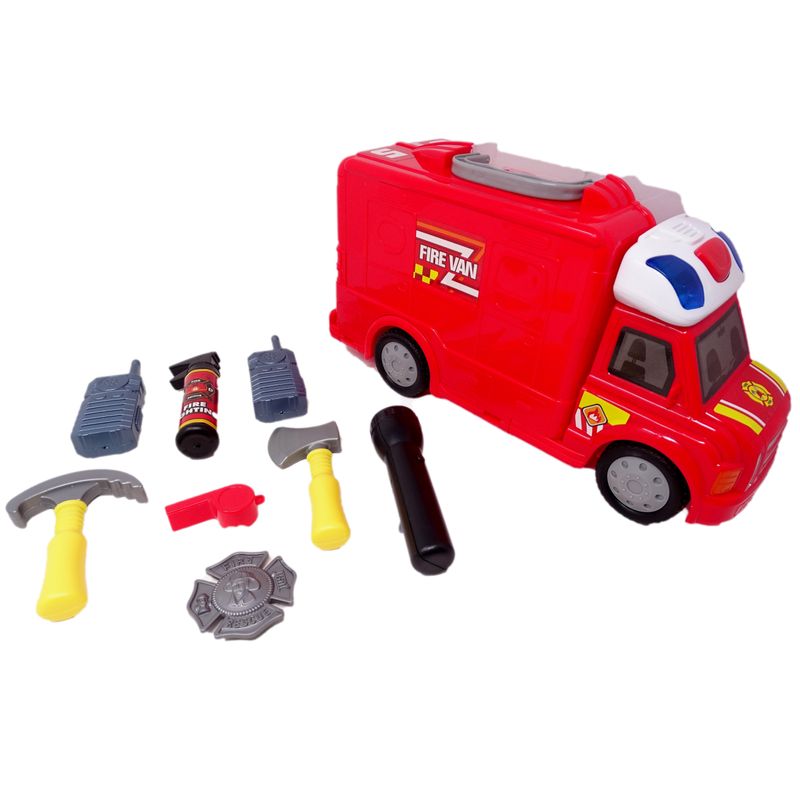 Jucarii, Copii si Bebe - Jucarii si jocuri - Vehicule si jucarii cu telecomanda - Masinute - Set jucarie salamandra kids masina pompieri si accesorii - Infinity.ro