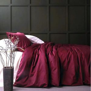 Lenjerie de pat Kotonia Home Hotel King Size, 100% bumbac, Damasc DeLux Saten, violet